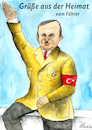 Cartoon: Erdogan macht Wahlkampf... (small) by Mario Schuster tagged erdogan,türkei,wahl,deutschland,mario,schuster,karikatur,cartoon