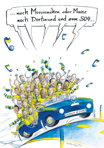 Cartoon: Aufstieg Eintracht Braunschweig (medium) by Mohrenberg tagged eintracht,braunschweig,erste,liga