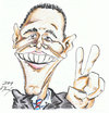 Cartoon: Barrack Obama (small) by DeviantDoodles tagged caricature,politics,famous,president,usa
