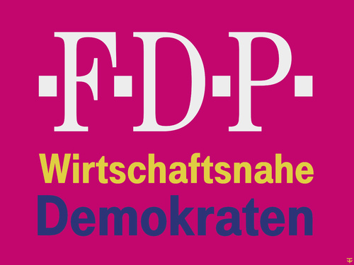 Cartoon: Neues Logo - neue Strategie (medium) by thalasso tagged magenta,2015,wahlkampf,logo,fdp