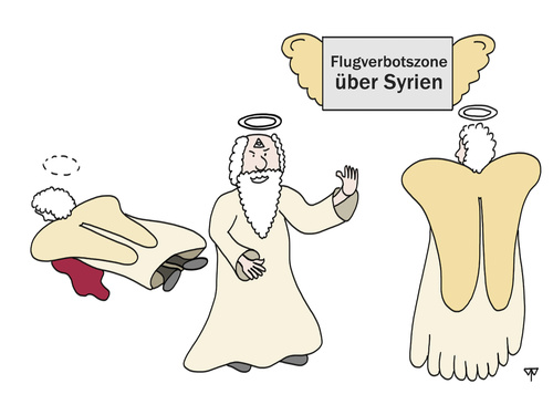 Cartoon: No-fly zone over Syria (medium) by thalasso tagged syrien,syria,flugverbotszone,no,fly,zone,konflikt,bürgerkrieg,massaker,civil,war