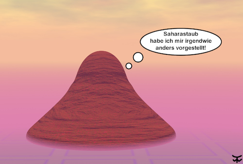 Cartoon: Saharastaub (medium) by thalasso tagged sahara,staub,dust