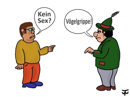 Cartoon: Vögelgrippe (medium) by thalasso tagged vogelgrippe,gesundheit,krise,pandemie,epidemie