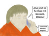 Cartoon: Schluss mit Neuland (small) by thalasso tagged bundeskanzlerin,angela,merkel,handy,abhören,usa,geheimdienst,nsa,spionage,überwachung,abhörskandal,internet,telefon,smartphone,bundesregierung