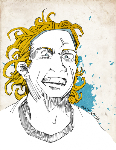 Cartoon: Diego Forlan (medium) by Thomas Berthelon tagged thomas,berthelon,soccer,football,diego,forlan,uruguay,mondial,world,cup,2010