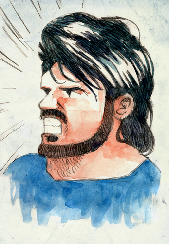 Cartoon: Gennaro Gattuso (medium) by Thomas Berthelon tagged squadra,gattuso,football,ronaldo,mondial,berthelon,thomas,worldcup,world,cup,2010