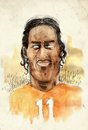 Cartoon: Didier Drogba (small) by Thomas Berthelon tagged berthelon,thomas,worldcup,world,cup,2010,mondial,football,drogba