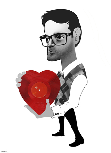 Cartoon: Mayer Hawthorne (medium) by Valbuena tagged caricature,mayerhawthorne,music,art,new,illustration