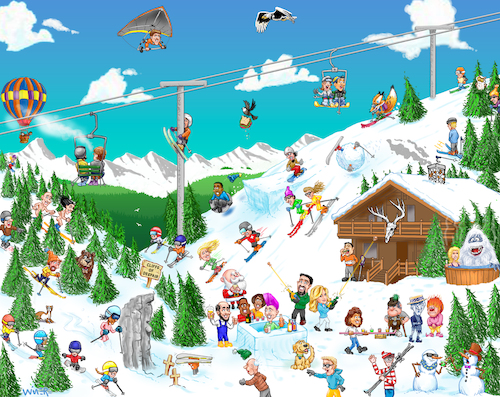 Holiday Ski Mountain Cartoon By karlwimer | Media & Culture Cartoon | TOONPOOL Holiday Ski Mountain Cartoon By karlwimer | Media & Culture Cartoon | TOONPOOL