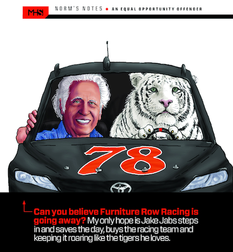 Cartoon: Jake Jabs Tiger Racing (medium) by karlwimer tagged car,racing,jake,jabs,tiger,denver,colorado