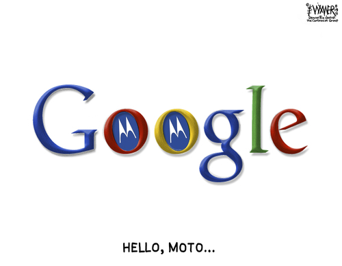 Cartoon: Motogoogle (medium) by karlwimer tagged motorola,google,business,technology