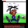 Cartoon: Cam Newton Bronco Flu (small) by karlwimer tagged nfl,american,football,denver,broncos,new,england,patriots,coronavirus,covid,flu,sports