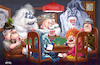 Cartoon: Christmas Cards (small) by karlwimer tagged rankin,bass,santa,playing,cards,poker,christmas,holidays