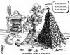 Cartoon: Christmas Coal Pyramid (small) by karlwimer tagged bernard,madoff,scandal,fraud,wall,street,christmas,santa,coal,stockings