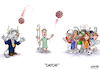 Cartoon: Coronavirus Catch (small) by karlwimer tagged coronavirus,catch,sports,wall,street,stockmarket,bull,contagion