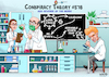 Cartoon: Covid Conspiracy Nerds v Sports (small) by karlwimer tagged coronavirus,covid,sports,nerds,brainiacs,conspiracy,theories,shutdown,lockdown,satire