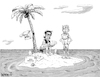 Cartoon: Create a Caption Wishlist (small) by karlwimer tagged christmas,wishlist,desert,island,castaways,holidays