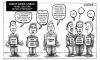 Cartoon: Credit Crisis Lineup (small) by karlwimer tagged economy,credit,crisis,banks,ceo,governent,board,corporate,recession