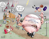 Cartoon: Frankenstein Baseball (small) by karlwimer tagged baseball,frankenstein,pitchers,monster,evil,scientist,igor,terror