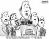 Cartoon: Market Hero? (small) by karlwimer tagged stockmarket,collapse,central,bankers,finance,ministers