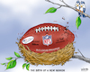 Cartoon: New NFL Covid Free Season (small) by karlwimer tagged sports,cartoon,american,football,nfl,new,season,covid,nest,birth