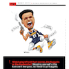 Cartoon: Nuggets Shoot Own Feet (small) by karlwimer tagged basketball,denver,nuggets,jamal,murray,nba,playoffs,shoot,foot