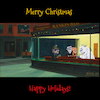 Cartoon: Rankin Bass Hopper Nighthawks (small) by karlwimer tagged santa,christmas,card,rankin,bass,edward,hopper,painting,art,mashup