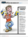 Cartoon: That Spills Beer Guy (small) by karlwimer tagged sportsfan,sports,fan,beer,cartoon