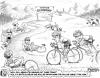 Cartoon: Tour de Economy (small) by karlwimer tagged bike,cycling,tour,economy,business,wreck,crash,yellow,jersey,world