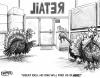 Cartoon: Turkey Sanctuary (small) by karlwimer tagged turkey,thanksgiving,economy,retail,holiday,business