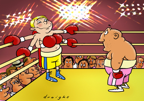 Cartoon: Echtes Naturtalent (medium) by droigks tagged droigks,droigk,boxring,chancenlos,mehrarmig,durga,genetik,gendefekt,kampfsport,boxer,boxen