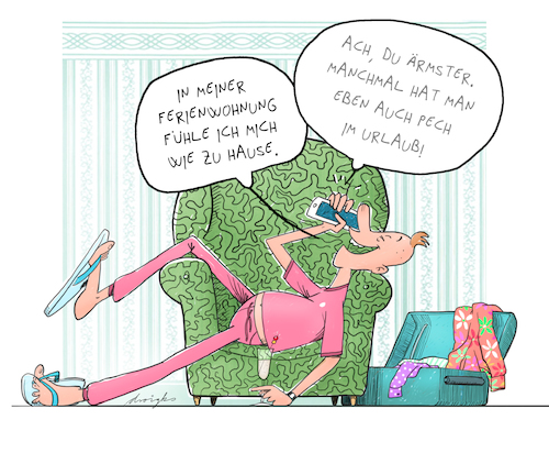 Cartoon: Ferienwohnung (medium) by droigks tagged fewo,ferienwohnung,ferien,urlaub,unterkunft,appartement,pension,erholung,fewo,ferienwohnung,ferien,urlaub,unterkunft,appartement,pension,erholung