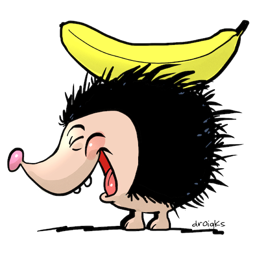 Cartoon: frohlockender Igel (medium) by droigks tagged comic,cartoon,igel,futter,fressen,banane,droigks,wohlgefuehl,nahrung,schmaus,sattgefressen,freude,gute,laune,sammeln,comic,cartoon,igel,futter,fressen,banane,droigks,wohlgefuehl,nahrung,schmaus,sattgefressen,freude,gute,laune,sammeln