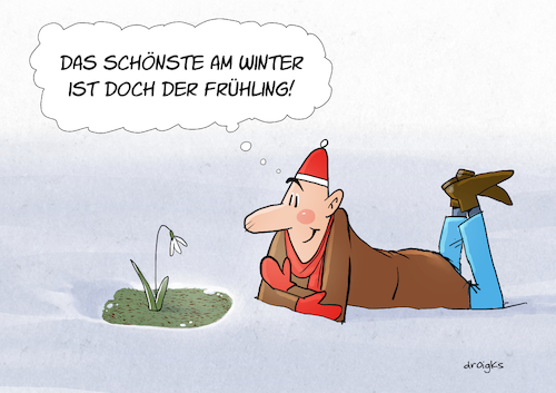 Cartoon: Frühling vs. Winter (medium) by droigks tagged droigks,fruehblueher,schneegloeckchen,fruehlingserwachen,fruehlingsgefuehle,hormonhaushalt,serotonin,dopamin,endorphine,melatonin,lichtmangel,winterblues,vitalitaet,verliebtheit,lebensfreude,euphorie,aufbruchstimmung,flirt,flirtsignale,romantik,sehnsucht,glueckshormone,vogelgezwitscher,bluetenpracht,sonnenstrahlen,aufbluehen,aufbruch,winter,wunschdenken,zuversicht,droigks,fruehblueher,schneegloeckchen,fruehlingserwachen,fruehlingsgefuehle,hormonhaushalt,serotonin,dopamin,endorphine,melatonin,lichtmangel,winterblues,vitalitaet,verliebtheit,lebensfreude,euphorie,aufbruchstimmung,flirt,flirtsignale,romantik,sehnsucht,glueckshormone,vogelgezwitscher,bluetenpracht,sonnenstrahlen,aufbluehen,aufbruch,winter,wunschdenken,zuversicht
