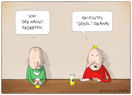 Cartoon: Geisel Drama (medium) by droigks tagged antic,orona,demo,bewegung,geisel,covid,verschwörung,verschwörungstheoretiker,demonstration,freiheitsrechte,kneipe,stammtisch,philosophie,gegenbewegung,grundgesetz,versammlungsfreiheit,freiheitliche,demokratie,meinungmeinungsfreiheit,verbot,droigks,bürgerrecht,antic,orona,demo,bewegung,geisel,covid,verschwörung,verschwörungstheoretiker,demonstration,freiheitsrechte,kneipe,stammtisch,philosophie,gegenbewegung,grundgesetz,versammlungsfreiheit,freiheitliche,demokratie,meinungmeinungsfreiheit,verbot,droigks,bürgerrecht