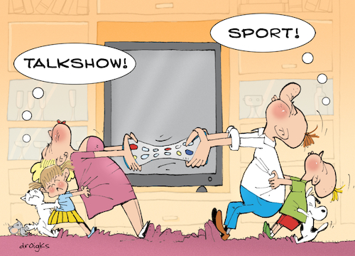 Cartoon: Herrschaft über die Fernbedienun (medium) by droigks tagged talkshow,sport,fernsehen,tv,programm,droigks,sehgewohnheiten,medien,medienkonsum,familie,interessen,streit,konflikt,fernseher,klientel,präferenzen,zwist,fernbedienung,fernsehprogramm,talkshow,sport,fernsehen,tv,programm,droigks,sehgewohnheiten,medien,medienkonsum,familie,interessen,streit,konflikt,fernseher,klientel,präferenzen,zwist,fernbedienung,fernsehprogramm