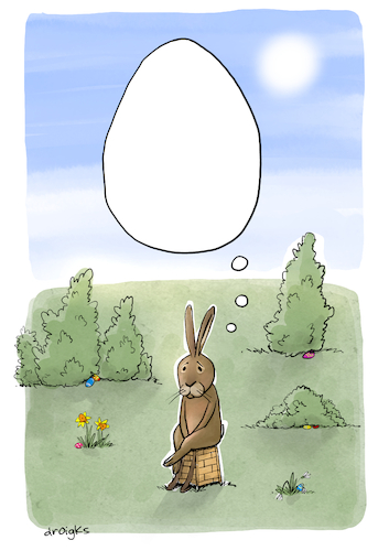 inhaltsleerer Osterhasen-Cartoon inhaltsleerer Osterhasen-Cartoon