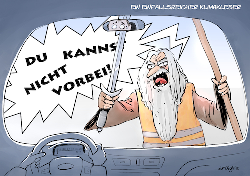 Cartoon: neue Masche der last generation (medium) by droigks tagged gandalf,klima,klimaschutz,klimakleber,droigks,aktivisten,letzten,generation,festkleben,protest,blockierte,strasse,klimabewegung,gandalf,klima,klimaschutz,klimakleber,droigks,aktivisten,letzten,generation,festkleben,protest,blockierte,strasse,klimabewegung