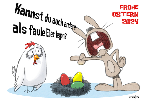 Cartoon: Ostern 2024 (medium) by droigks tagged ostern,osterhase,vandalismus,protest,aktion,widerstand,randale,letzte,generation,aktionismus,ampel,regierung,deutschland,katastrophe,zerstörung,wirtschaft,ostern,osterhase,vandalismus,protest,aktion,widerstand,randale,letzte,generation,aktionismus,ampel,regierung,deutschland,katastrophe,zerstörung,wirtschaft