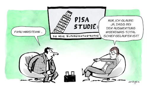 Cartoon: PISA-Studie (medium) by droigks tagged teenager,vergleich,mathe,lesen,naturwissenschaft,15,jahre,pflichtschulzeit,schülerinnen,schüler,grundlegende,kompetenzen,schule,leistung,droigks,fähigkeit,international,bildung,katastrophe,teenager,vergleich,mathe,lesen,naturwissenschaft,15,jahre,pflichtschulzeit,schülerinnen,schüler,grundlegende,kompetenzen,schule,leistung,droigks,fähigkeit,international,bildung,katastrophe