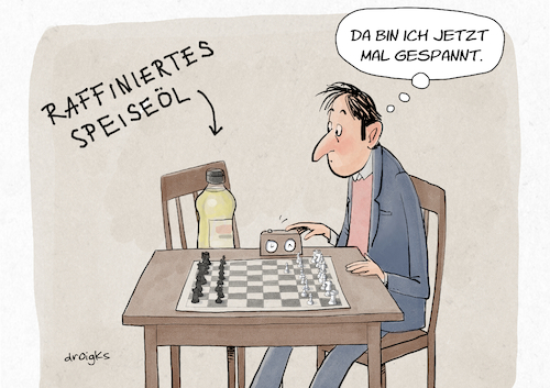 Cartoon: raffiniert (medium) by droigks tagged raffiniert,raffinesse,intelligenz,intelligent,droigks,raffinade,raffiniertes,speiseöl,schach,schachspiel,intelligenztest,raffiniert,raffinesse,intelligenz,intelligent,droigks,raffinade,raffiniertes,speiseöl,schach,schachspiel,intelligenztest