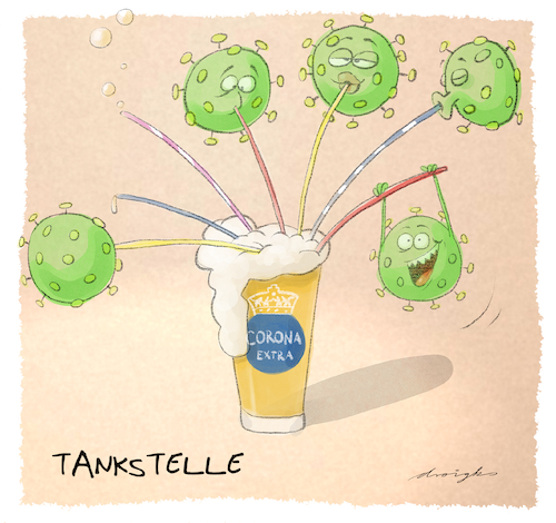 Cartoon: Tankstelle (medium) by droigks tagged lebenselixier,kraftspender,geheime,kraftquelle,quelle,epizentrum,nahrung,corona,covid,droigks,epidemie,pandemie,bier,lebenselixier,kraftspender,geheime,kraftquelle,quelle,epizentrum,nahrung,corona,covid,droigks,epidemie,pandemie,bier