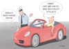 Cartoon: abgefahrenes Auto (small) by droigks tagged slang,stylisch,verkehrskontrolle,polizei,polizist,droigks,strassenverkehr,reifenkontrolle,beanstandung,kompliment,anerkennung,schadhafte,reifen,turbostarkes,auto