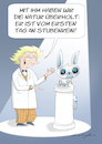 Cartoon: E-Dog (small) by droigks tagged biomimikry,bionik,biomimetik,biomimese,kofferwort,biologie,technik,natur,wirkungsweise,uebertragung,modell,mensch,maschine,android,biologisierung,hund,fellnase,dog,wissenschaft,ki