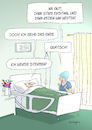 Cartoon: erstmal sterben (small) by droigks tagged leben,verlust,trauer,abschied,erinnerung,realitätsverweigerung,vergänglichkeit,sterblichkeit,hoffnung,erlösung,liebe,abschiednehmen,akzeptanz,droigks,seele,wiedergeburt,jenseits,spiritualität,glauben,trauerrituale,unsterblichkeit,hospiz,rechthaberei