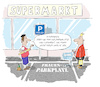 Cartoon: Frauenparkplatz (small) by droigks tagged frauen,parkplatz,supermarkt,einkauf,französisch,deutsch,sitten,brauchtum,nationale,eigenheit