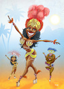 Cartoon: Karneval in Rio (small) by droigks tagged karneval,rio,de,janeiro,samba,aschermittwoch,parade,weingott,afrikanischstämmig,droigks,brasilien,könig,momo,tourismus,highlight,escola,religion,fest,festwagen,kostüme,salvador,da,bahia,recife