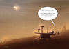 Cartoon: Mars (small) by droigks tagged mars,expedition,erkundung,droigks,schrott,rover,sonde,marssonde,roter,planet,raumsonde,mission,sonnensystem,raumfahrt,nachbarplanet,marsianer,leben,return,programm,esa,nasa,perseverance