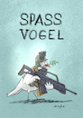 Cartoon: Spassvogel (small) by droigks tagged friedenstaube,frieden,abrüstung,antimilitaristisch,antimilitarismus,droigks,waffen,eskalation,krieg,militärischer,konflikt,friedenssymbol,friedliches,miteinander,terror,antiterror