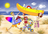 Cartoon: Strandurlaub (small) by droigks tagged sommer,sonne,wind,meer,urlaub,ferien,droigks,familie,strand,küste,ostsee,nordsee,baltikum,salzwasser,meeresbrise,meeresduft,strandburg